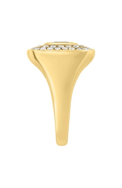 Shop Effy Aquamarine & Diamond Ring In Yellow Gold