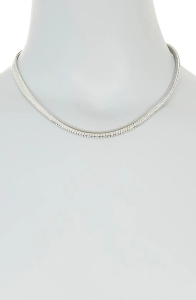 Shop Nordstrom Snake Chain Necklace In Rhodium
