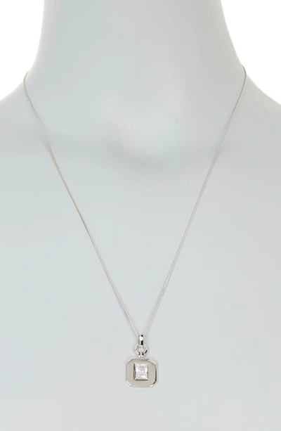 Shop Nordstrom Cubic Zirconia Pendant Necklace In Clear- Silver