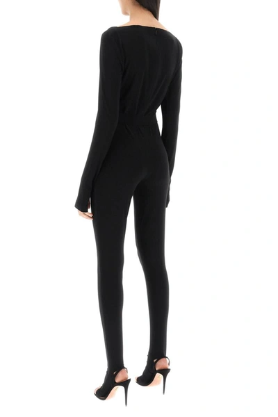 Shop Norma Kamali Poly Lycra Catsuit In Black
