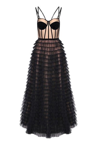 Shop Lily Was Here Impressive Dress Made Of Black Tulle With A Corset