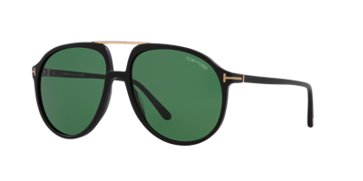 Tom Ford Eyewear Pilot Frame Sunglasses In Green