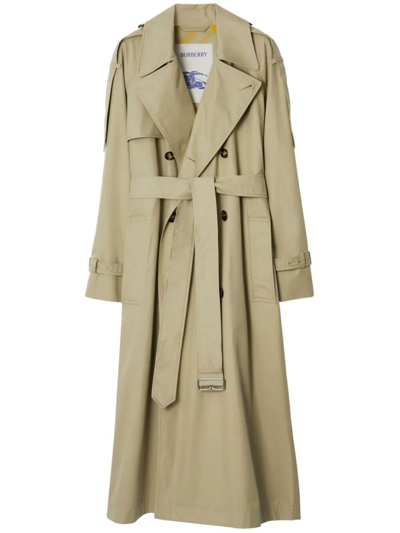 Shop Burberry Long Castleford Trench Coat In Brown