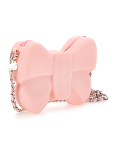 Shop Monnalisa Pvc Bag With Bow In Rosa Fairy Tale