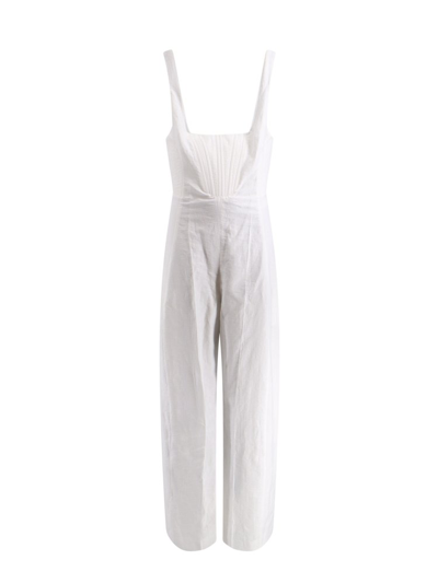 Shop Stella Mccartney Corseted Jumpsuit In White