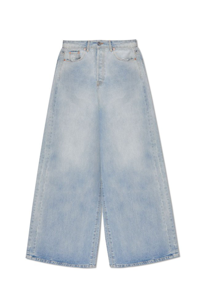 Shop Vetements Wide Leg Jeans In Blue