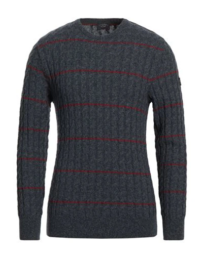 Shop Paul & Shark Man Sweater Slate Blue Size Xxl Virgin Wool