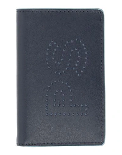 Shop Ps By Paul Smith Ps Paul Smith Man Document Holder Midnight Blue Size - Cow Leather