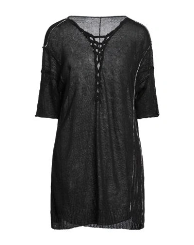Shop Masnada Woman Sweater Black Size S Linen