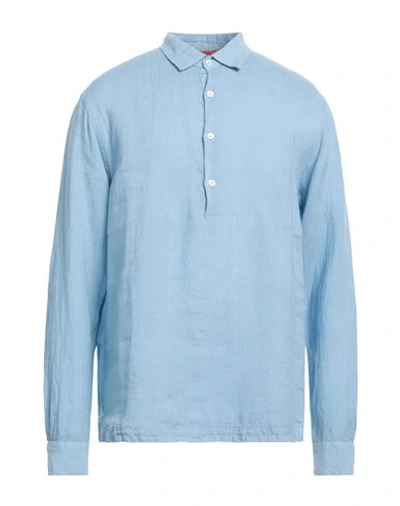 Shop Barena Venezia Barena Man Shirt Light Blue Size 44 Linen