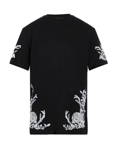 Shop John Richmond Man T-shirt Black Size Xxl Cotton