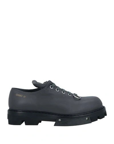 Shop Oamc Man Lace-up Shoes Black Size 11 Leather