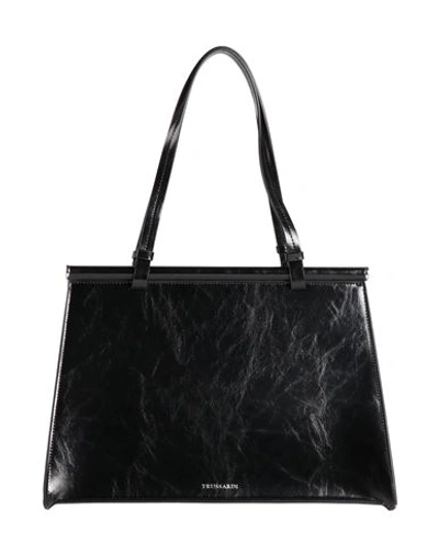 Shop Trussardi Woman Handbag Black Size - Leather