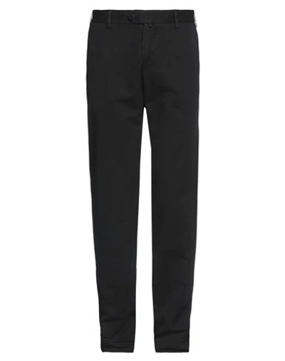 Shop Isaia Man Pants Black Size 40 Cotton, Linen