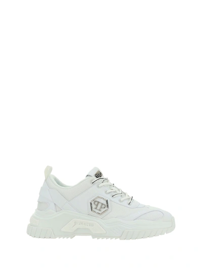Shop Philipp Plein Predator Shoes In White/white