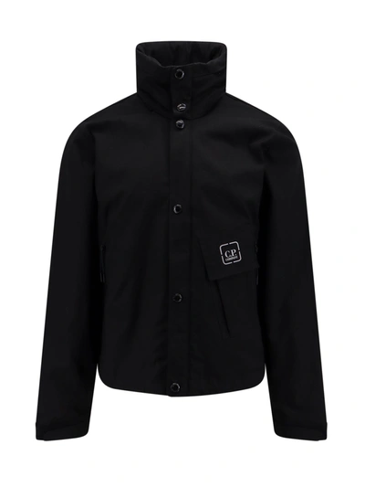Shop C.p. Company Cotton Jacket With Hidden Hood