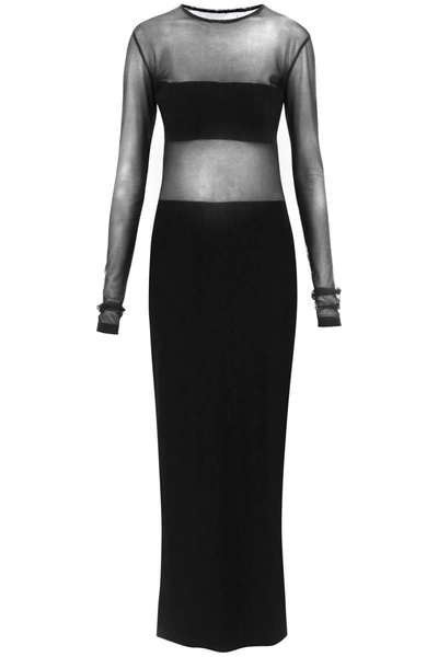 Shop Norma Kamali Dash Dash Maxi Dress In Black