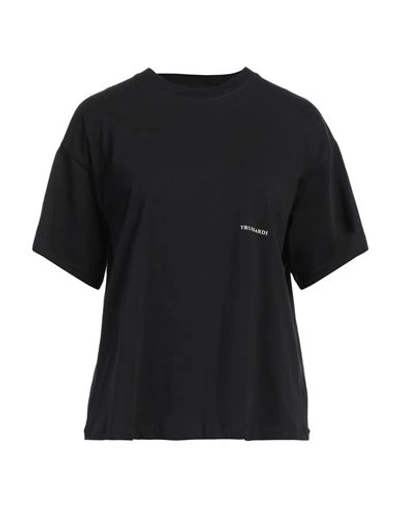 Shop Trussardi Woman T-shirt Black Size Xs Cotton