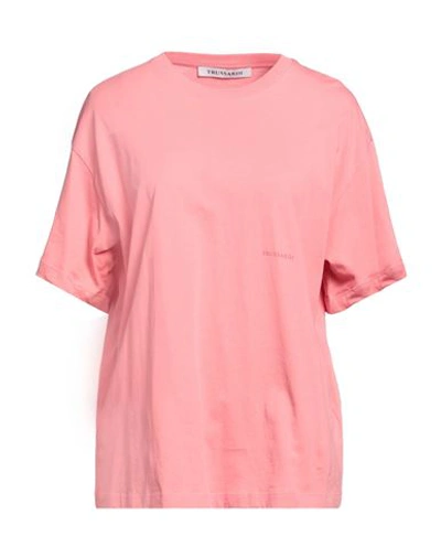 Shop Trussardi Woman T-shirt Pink Size M Cotton