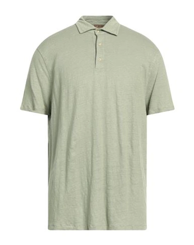 Shop Stenströms Man Polo Shirt Sage Green Size Xxl Linen