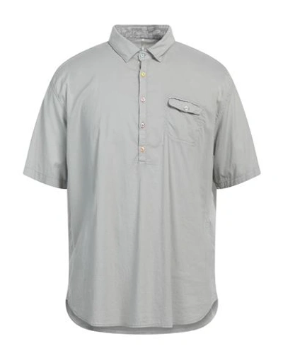 Shop Panama Man Shirt Light Grey Size 3xl Cotton, Elastane