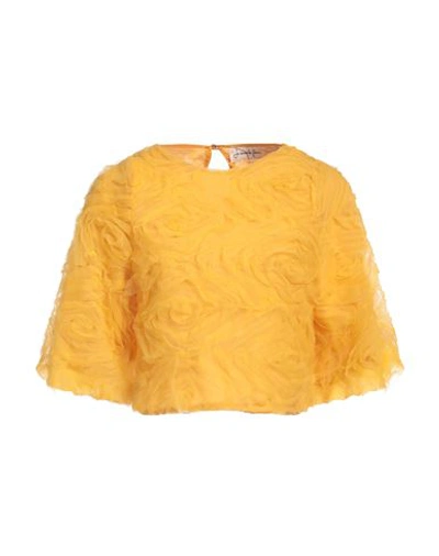 Shop Je Suis Le Fleur Woman Top Yellow Size 6 Polyester