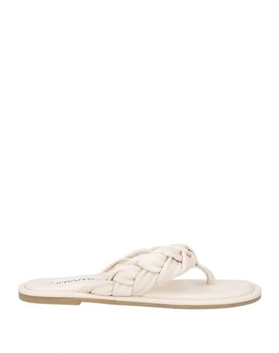 Shop Inuovo Woman Thong Sandal Off White Size 5 Leather