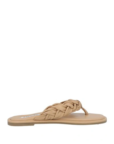Shop Inuovo Woman Thong Sandal Camel Size 7 Leather In Beige