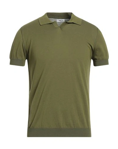 Shop Jurta Man Sweater Military Green Size 36 Cotton