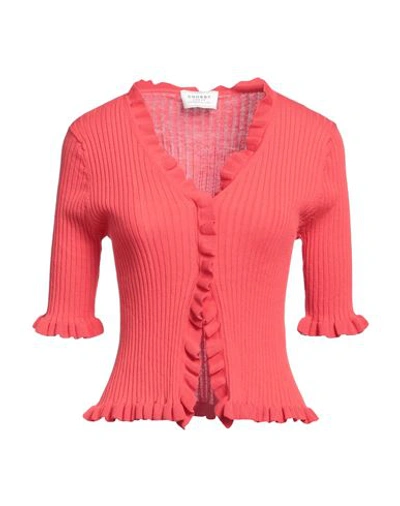 Shop Snobby Sheep Woman Cardigan Coral Size 8 Cotton, Silk In Red