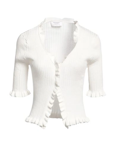 Shop Snobby Sheep Woman Cardigan White Size 4 Cotton, Silk