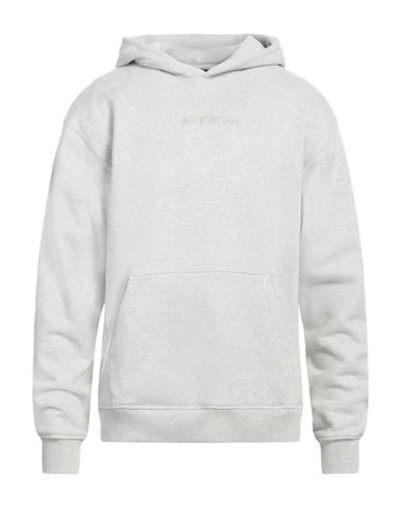Jordan Man Sweatshirt Ivory Size 3xl Cotton, Elastane In Grey