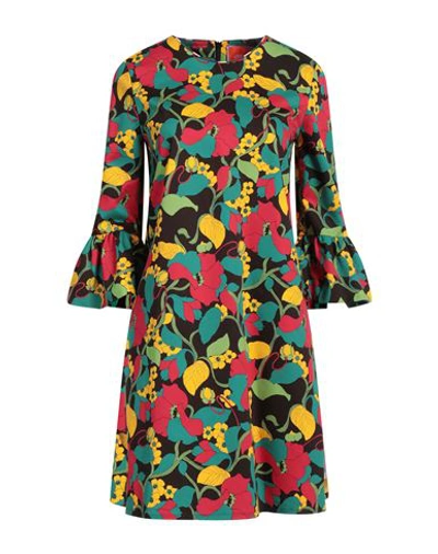 La Doublej La Double J Woman Mini Dress Dark Brown Size S Cotton, Elastane In Brown