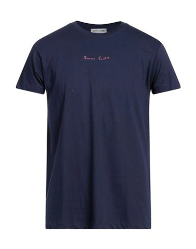 Shop Daniele Alessandrini Homme Man T-shirt Navy Blue Size M Cotton