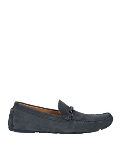 Shop Baldinini Man Loafers Navy Blue Size 7 Leather