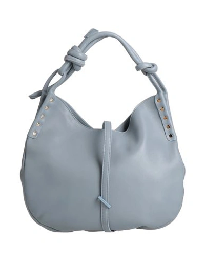 Shop Zanellato Woman Handbag Light Blue Size - Leather