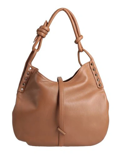 Shop Zanellato Woman Handbag Camel Size - Leather In Beige