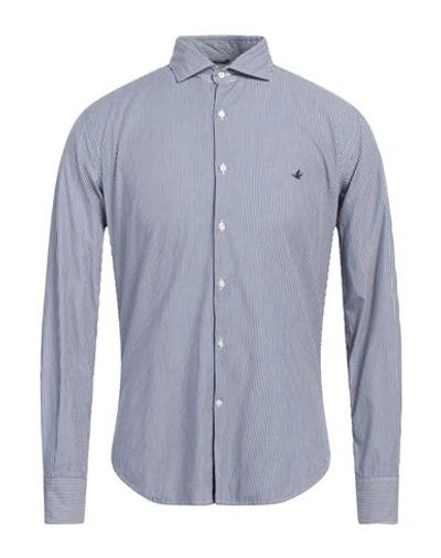 Shop Brooksfield Man Shirt Midnight Blue Size 17 ½ Cotton