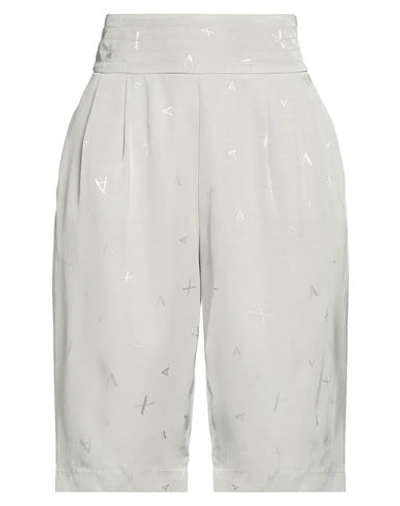 Shop Armani Exchange Woman Shorts & Bermuda Shorts Light Grey Size 8 Viscose