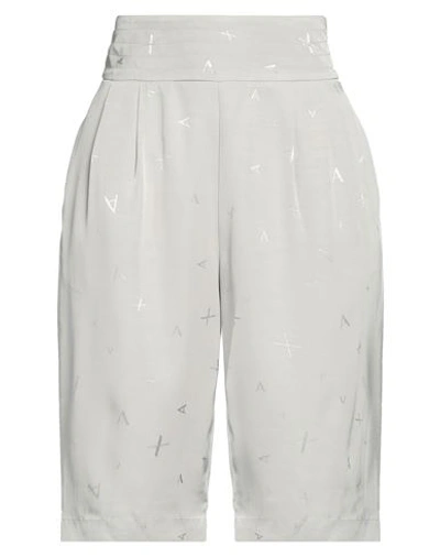 Armani Exchange Woman Shorts & Bermuda Shorts Light Grey Size 4 Viscose In Grey