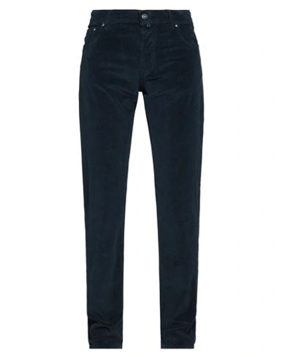 Shop Jacob Cohёn Man Pants Navy Blue Size 35 Cotton, Modal, Elastane, Polyester