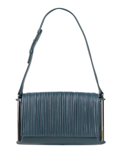Shop Rodo Woman Shoulder Bag Midnight Blue Size - Leather