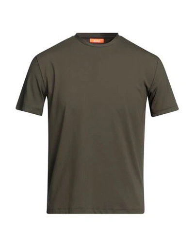 Shop Suns Man T-shirt Military Green Size Xxl Polyamide, Elastane