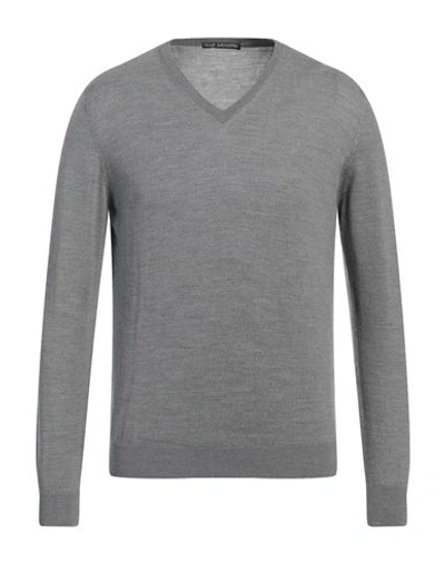 Shop Raf Moore Man Sweater Grey Size 44 Wool
