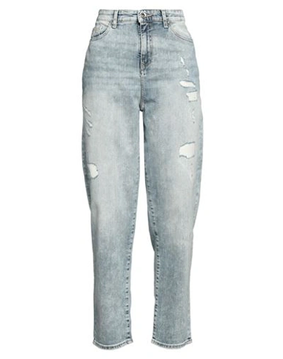 Shop Armani Exchange Woman Jeans Blue Size 32 Cotton, Elastane