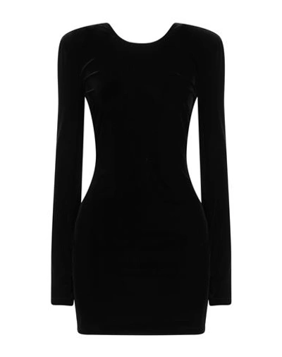 Shop Patrizia Pepe Sera Woman Mini Dress Black Size 2 Polyester, Elastane