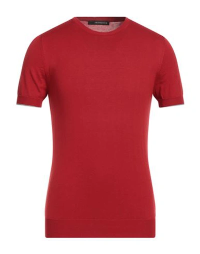 Shop Jeordie's Man Sweater Red Size Xxl Silk, Cotton