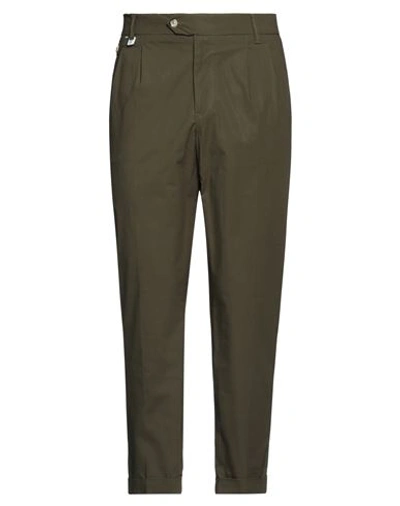 Shop Squad² Man Pants Military Green Size 34 Cotton, Elastane
