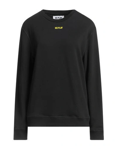 Shop Ice Play Woman Sweatshirt Black Size Xl Cotton