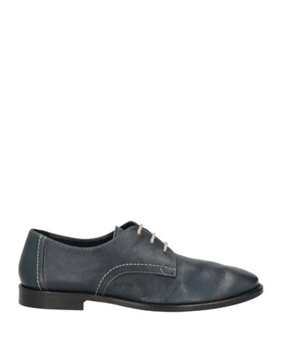 Shop Baldinini Man Lace-up Shoes Navy Blue Size 7 Leather